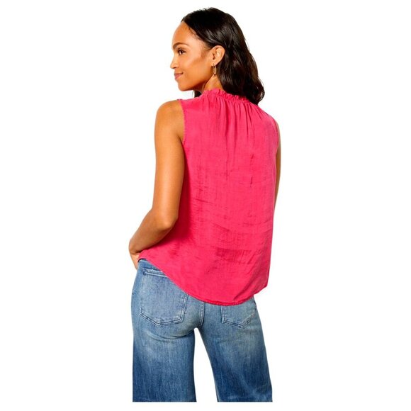 Anthropologie Cloth & Stone Fuchsia Tencel Sleeveless Top Lightweight Women's S - Picture 5 of 13